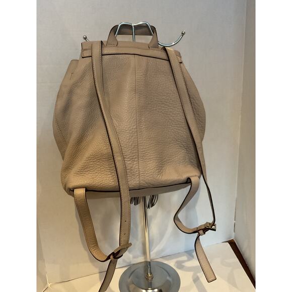 Kate Spade - The Leila Pebbled Leather Drawstring Backpack  -  taupe main image 7